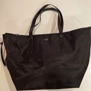 Botkier black nylon tote with leather straps